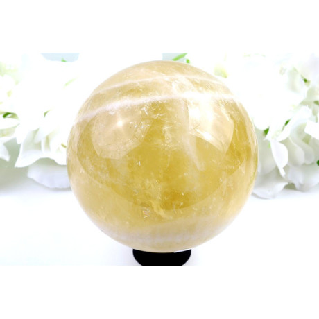 Citrínová koule 100 mm – kámen prosperity z Brazílie