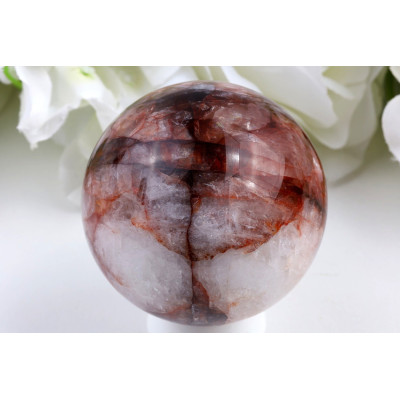 Koule Ohnivý křemen č. 1005 (64 mm) | Levné Minerály