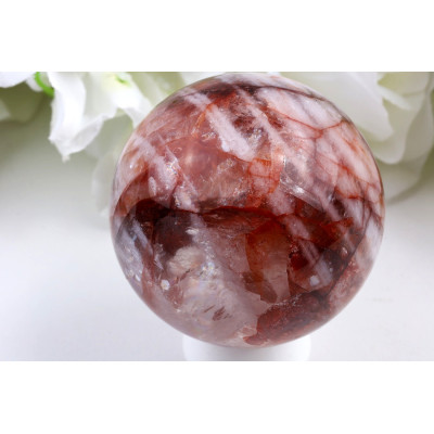 Koule Ohnivý křemen č. 1006 (66 mm) | Levné Minerály