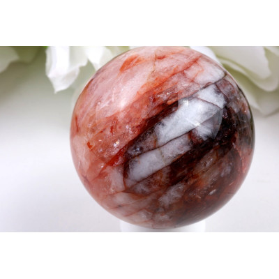 Koule Ohnivý křemen č. 1007 (66 mm) | Levné Minerály