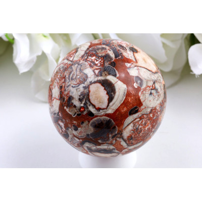 Koule Penízkový achát 1008 (63 mm) | Levné Minerály