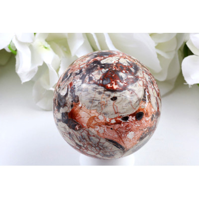 Koule Penízkový achát č. 1009 (61 mm) | Levné Minerály