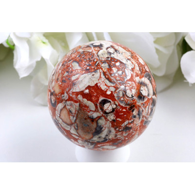 Koule Penízkový achát č. 1010 (62 mm) | Levné Minerály