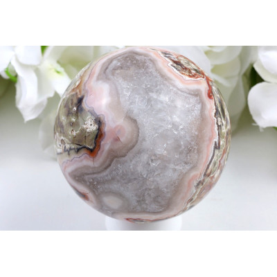 Koule Penízkový achát č. 1012 (71 mm) | Levné Minerály