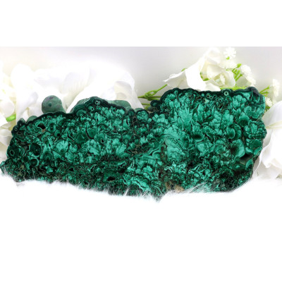 Plátek Malachit Zambie 220x98 mm - leštěný zelený kámen