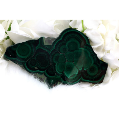 Plátek Malachit č. 1026 (138x89x10 mm) | Levné Minerály