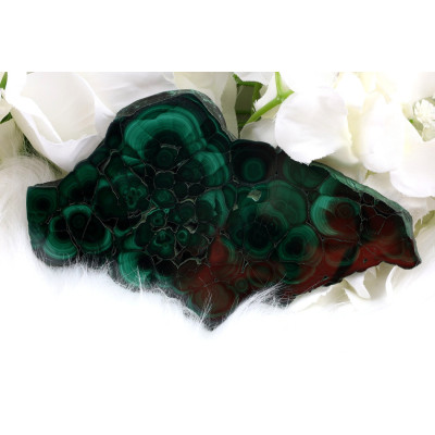 Plátek Malachit č. 1026 (138x89x10 mm) | Levné Minerály