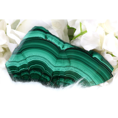 Plátek Malachit č. 1027 (142x85x13 mm) | Levné Minerály