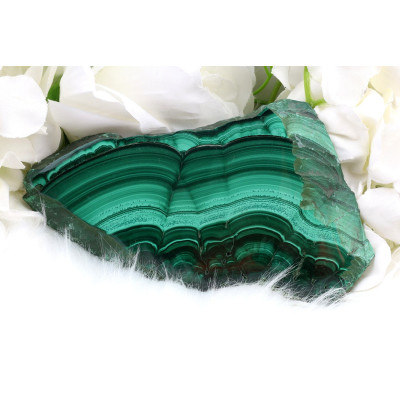 Plátek Malachit č. 1027 (142x85x13 mm) | Levné Minerály