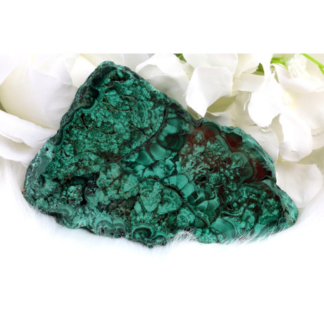 Plátek Malachit č. 1034 (123x77x12 mm) | Levné Minerály