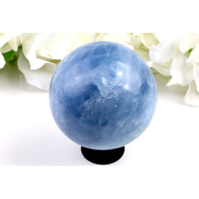 Koule Celestýn č. 85 – 76 mm, 648 g, Madagaskar | Leštěná