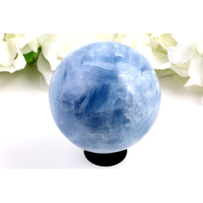 Celestýn koule 79mm - Madagaskar | Leštěná modrá koule