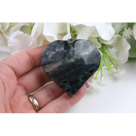 Srdce Ocean jaspis č. 1054 (50x48x20 mm) | Levné Minerály