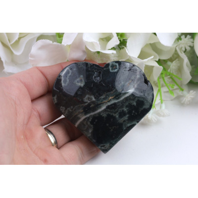 Srdce Ocean jaspis č. 1059 (60x55 mm) | Levné Minerály