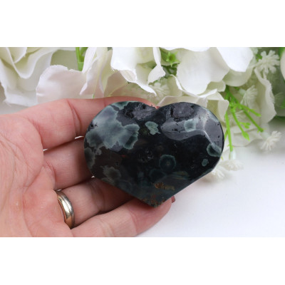 Srdce Ocean Jaspis č. 1067 (57x43x23 mm) | Levné Minerály