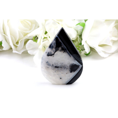 Špice černý sardonyx č. 1078 (99x64x19 mm) | Levné Minerály