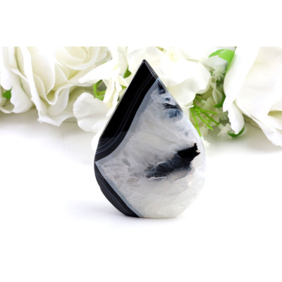 Špice černý sardonyx č. 1078 (99x64x19 mm) | Levné Minerály