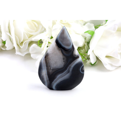 Špice černý sardonyx č. 1080 (110x68x22 mm) | Levné Minerály