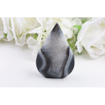 Špice černý sardonyx č. 1080 (110x68x22 mm) | Levné Minerály