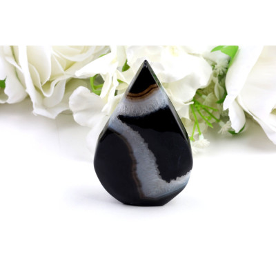 Špice černý sardonyx č. 1081 (92 mm) | Levné Minerály