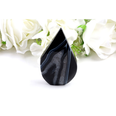 Špice černý sardonyx č. 1082 (108x60x24 mm) | Levné Minerály