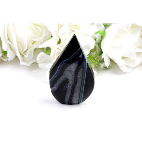 Špice černý sardonyx č. 1082 (108x60x24 mm) | Levné Minerály