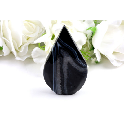 Špice černý sardonyx č. 1082 (108x60x24 mm) | Levné Minerály