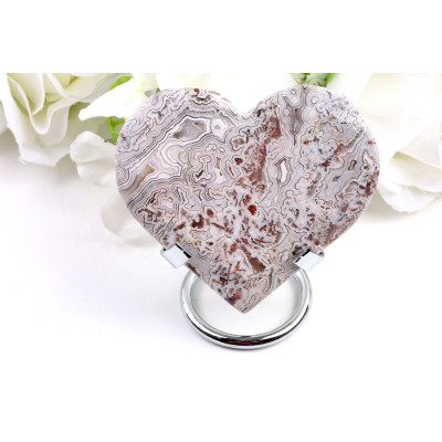 Srdce Mexický achát č. 1084 (92x84x17 mm) | Levné Minerály