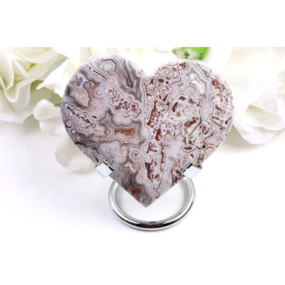 Srdce Mexický achát č. 1084 (92x84x17 mm) | Levné Minerály