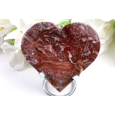Srdce Mexický achát č. 1087 (109x102x16 mm) | Levné Minerály