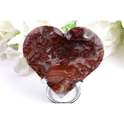 Srdce Mexický achát č. 1087 (109x102x16 mm) | Levné Minerály