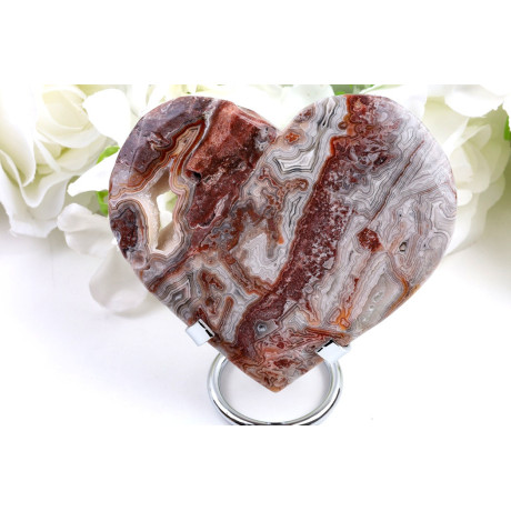 Srdce Mexický achát č. 1088 (122 mm) | Levné Minerály