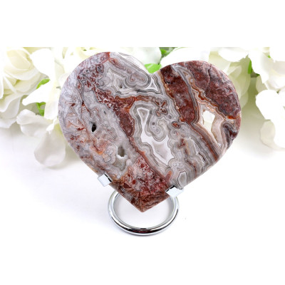 Srdce Mexický achát č. 1088 (122 mm) | Levné Minerály