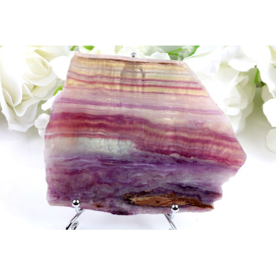 Plátek Duhový fluorit 1092 (137x113 mm) | Levné Minerály