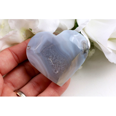 Srdce mechový achát č. 1106 (53 mm) | Levné Minerály