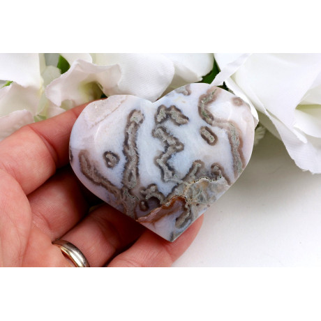 Srdce mechový achát č. 1107 (59x50x22 mm) | Levné Minerály