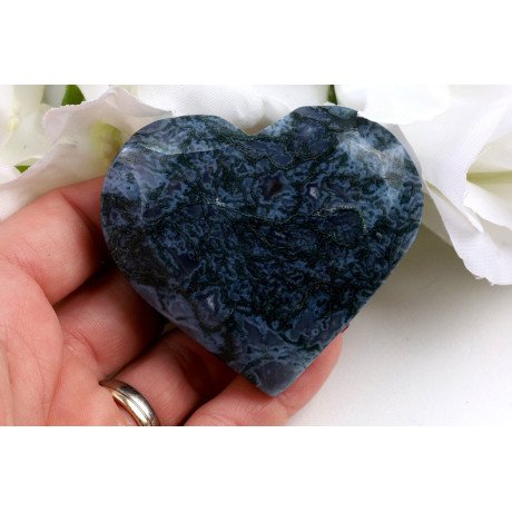 Srdce mechový achát č. 1113 (63x56x19 mm) | Levné Minerály