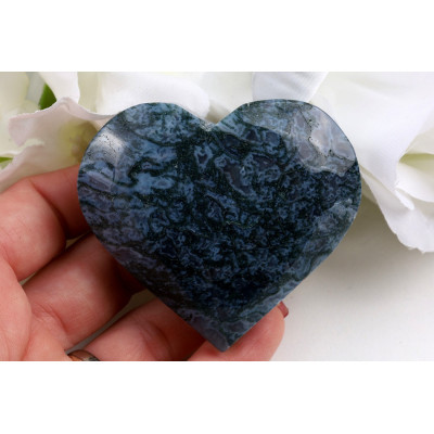 Srdce mechový achát č. 1113 (63x56x19 mm) | Levné Minerály