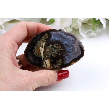 Timor achát řez č. 1136 (68x45x40 mm) | Levné Minerály