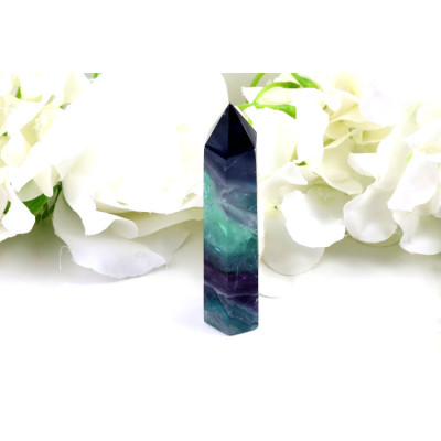 Vícebarevný fluorit obelisk 99mm | Jedinečný minerál
