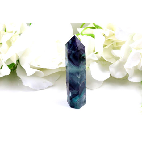 Fluorit obelisk modro-fialový 98mm | Levné minerály