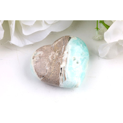 Modrý aragonit srdce č. 283 | Levné Minerály