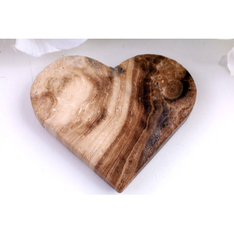 Srdce z kalcitu jantarové barvy č. 834 | Levné Minerály