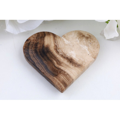 Srdce z kalcitu jantarové barvy č. 834 | Levné Minerály