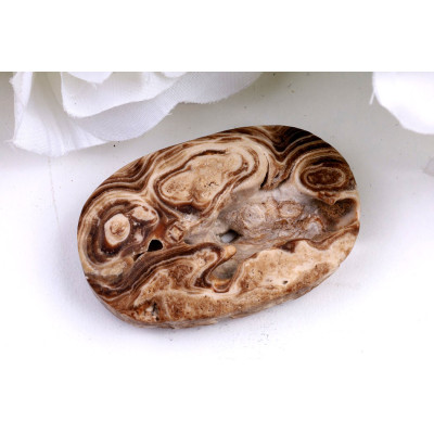 Hmatka z jantarového kalcitu č. 837 | Levné Minerály