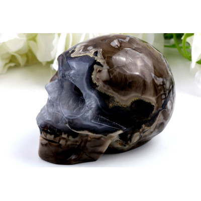 Lebka fluoresčenční achát (89x65x72 mm) | Levné Minerály