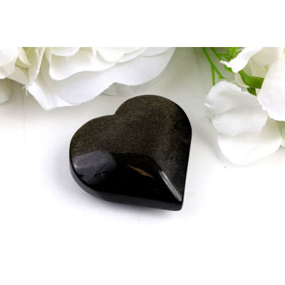 Srdce z zlatého obsidiánu č. 1206 | Levné Minerály