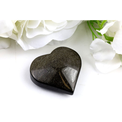 Srdce z zlatého obsidiánu č. 1206 | Levné Minerály