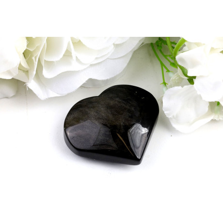 Srdce Zlatý obsidián č. 1207 | Levné Minerály