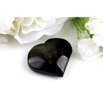 Srdce Zlatý obsidián č. 1207 | Levné Minerály